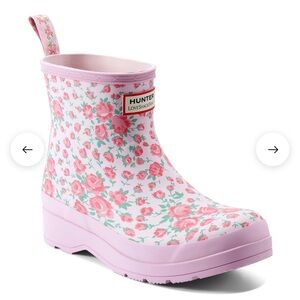 Hunter Floral Pink Rain Boots